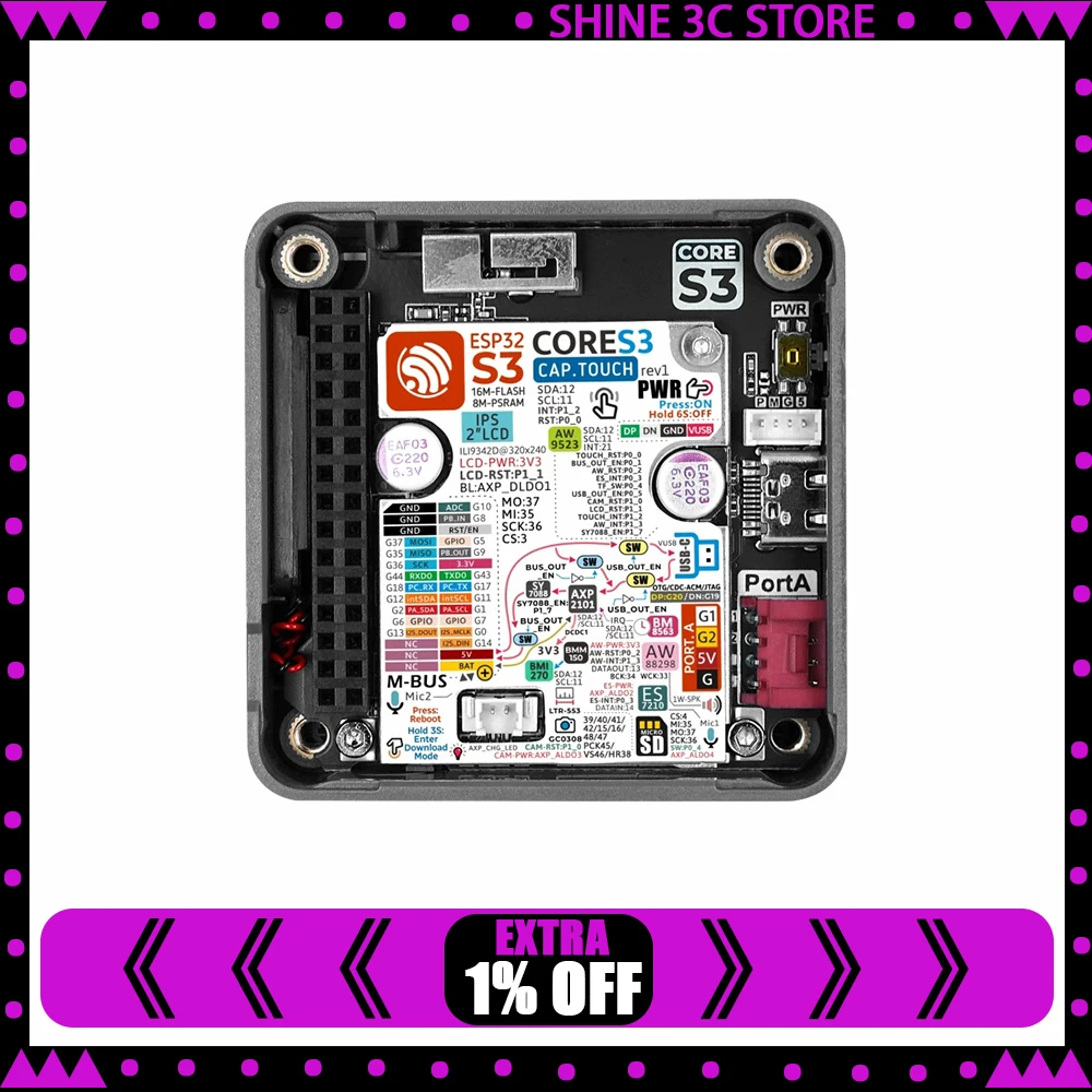 M5Stack CoreS3 Lite Programmable Internet Of Things Controller AI Voice Interaction Rapid Development Experience Light Weight