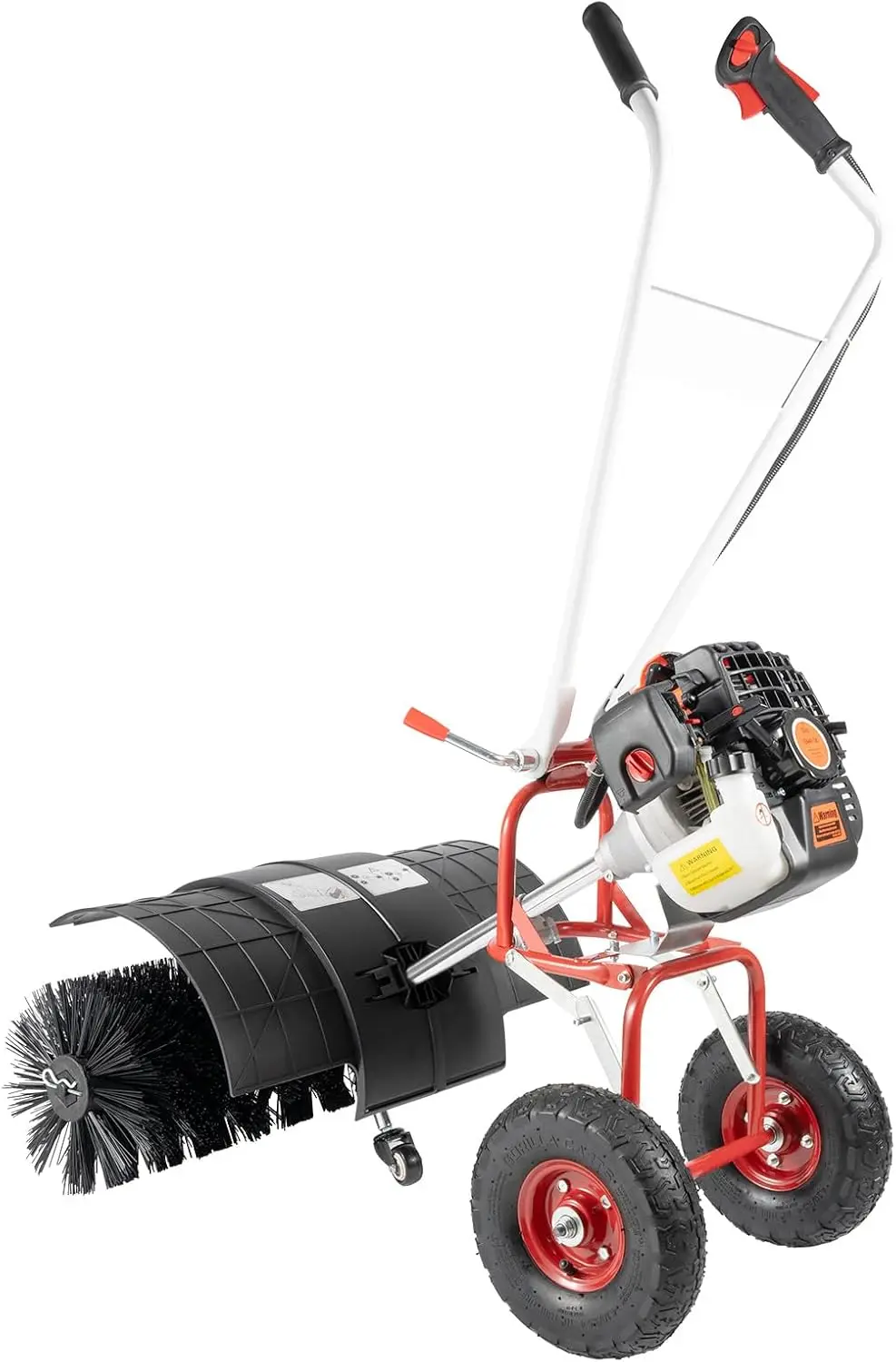 

Snow Sweeper Power Brush 52CC 2.5HP Gas Power Walk-Behind Snow Plow, Hand Push Lawn Grass Snow Sweeper Brush Broom