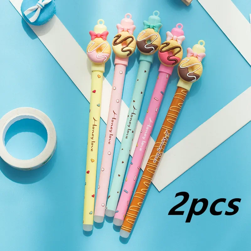 Creative Office Doughnut Polar Bear Gel Pens Erasable Pen Writing Supplies Back To School Kawaii Stationery Students Gift