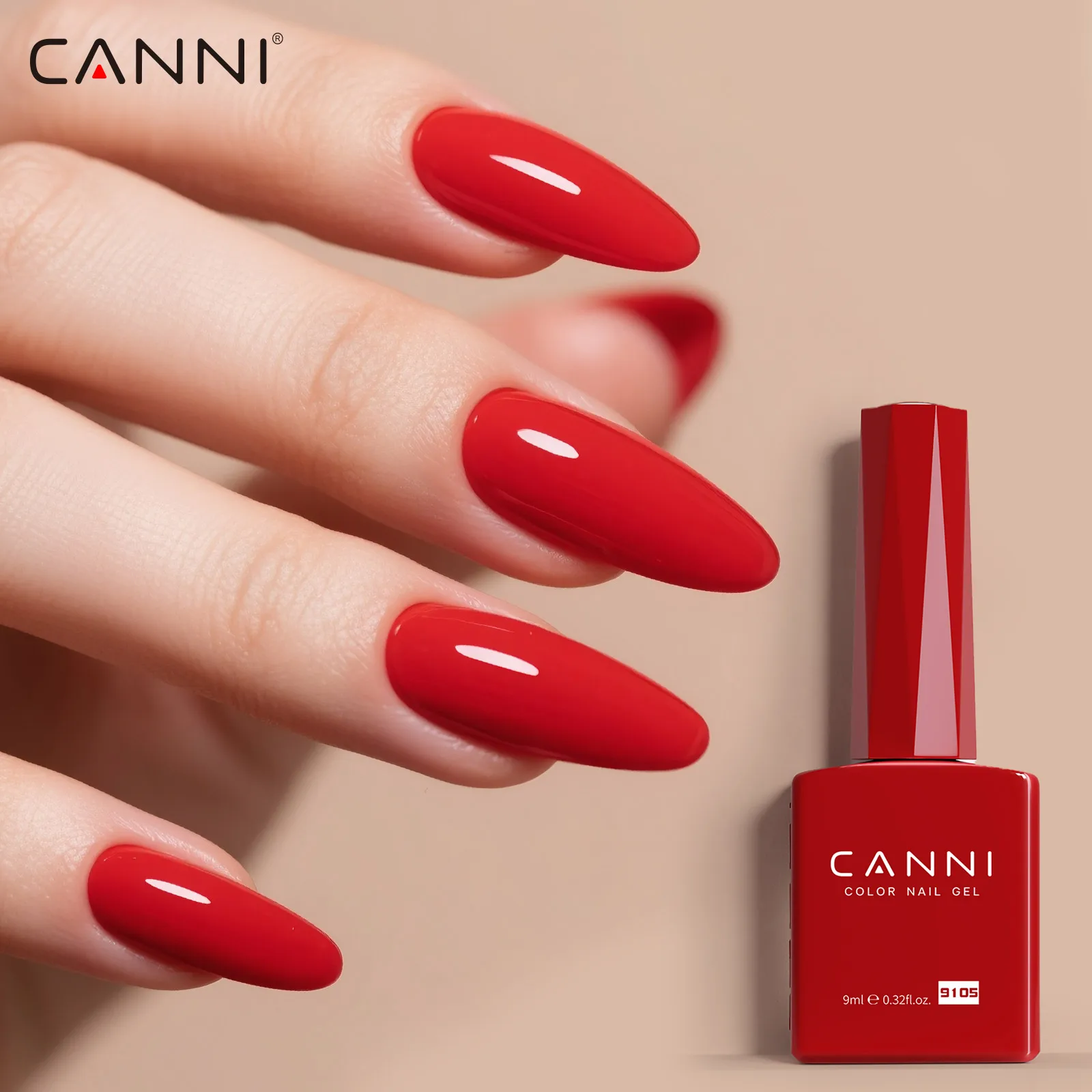 CANNI 9ml Nagel-Gel-Lack HEMA-frei TPO-frei Burgunder-Kirschrot-Kollektion UV-LED Abziehbarer UV-LED Langanhaltender Gel-Lack – Detail 4