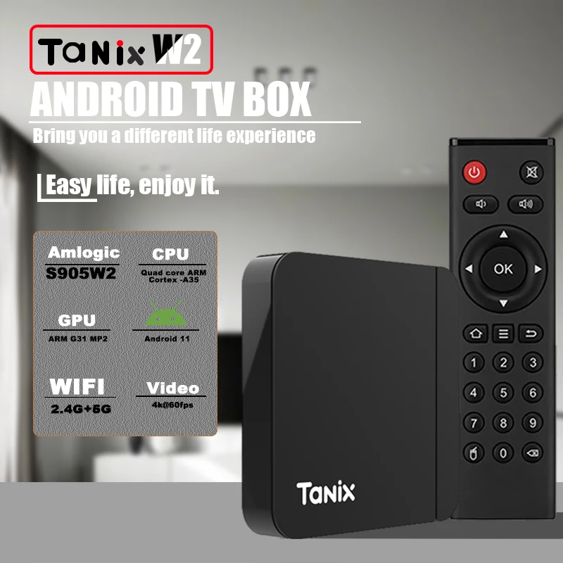 Tanix W2 Androrid TV Box 2G 16G 32G Amlogic S905W2 4K HD Smart Set Top Box Dual Band 2.4G & 5G Wifi 3D AV1 Media Player #2