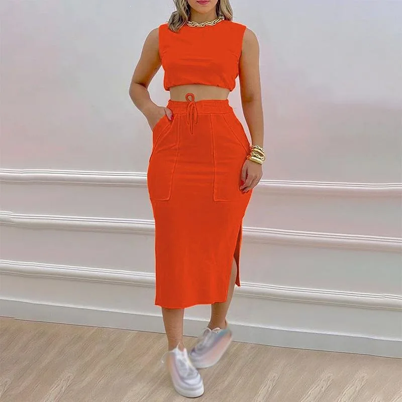 

Casual Spring Fashion Set Women's Skirt Leisure Cross-Border European Style Summer Collection Elegant Classy Trendy Ensemble