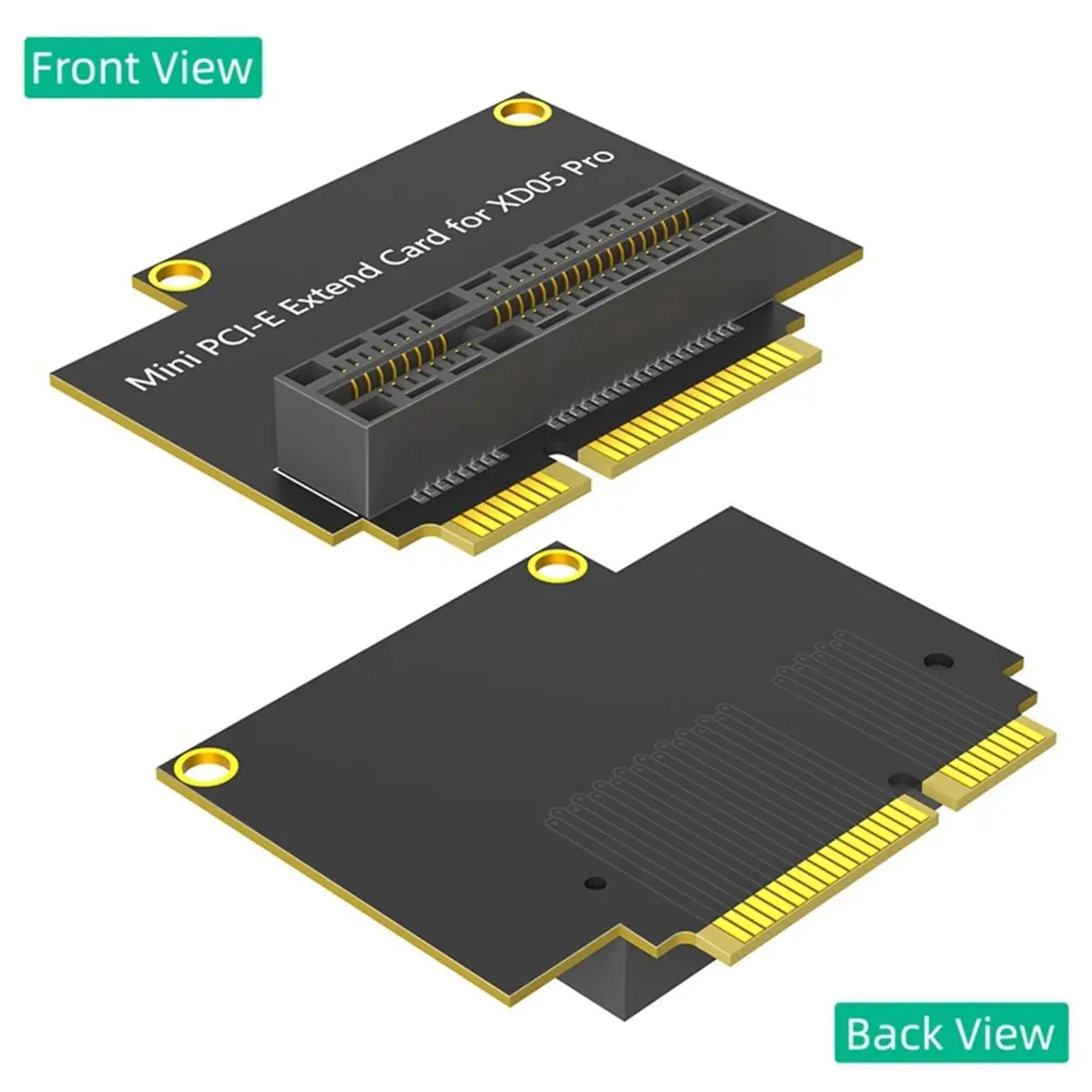 Mini PCI-E Extender Card for XD05 Pro, Right-Angle 90-Degree Extension, High Speed Signal Integrity for Compact Builds