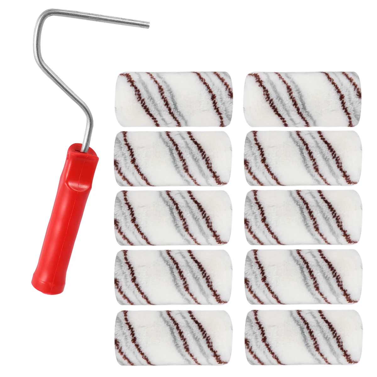 

1 Set 11pcs Hot Melt Little Finger Roller Brush Coating Decorators Brush Wall Painting Tools Paint Rollers Mini Roller Brush (10