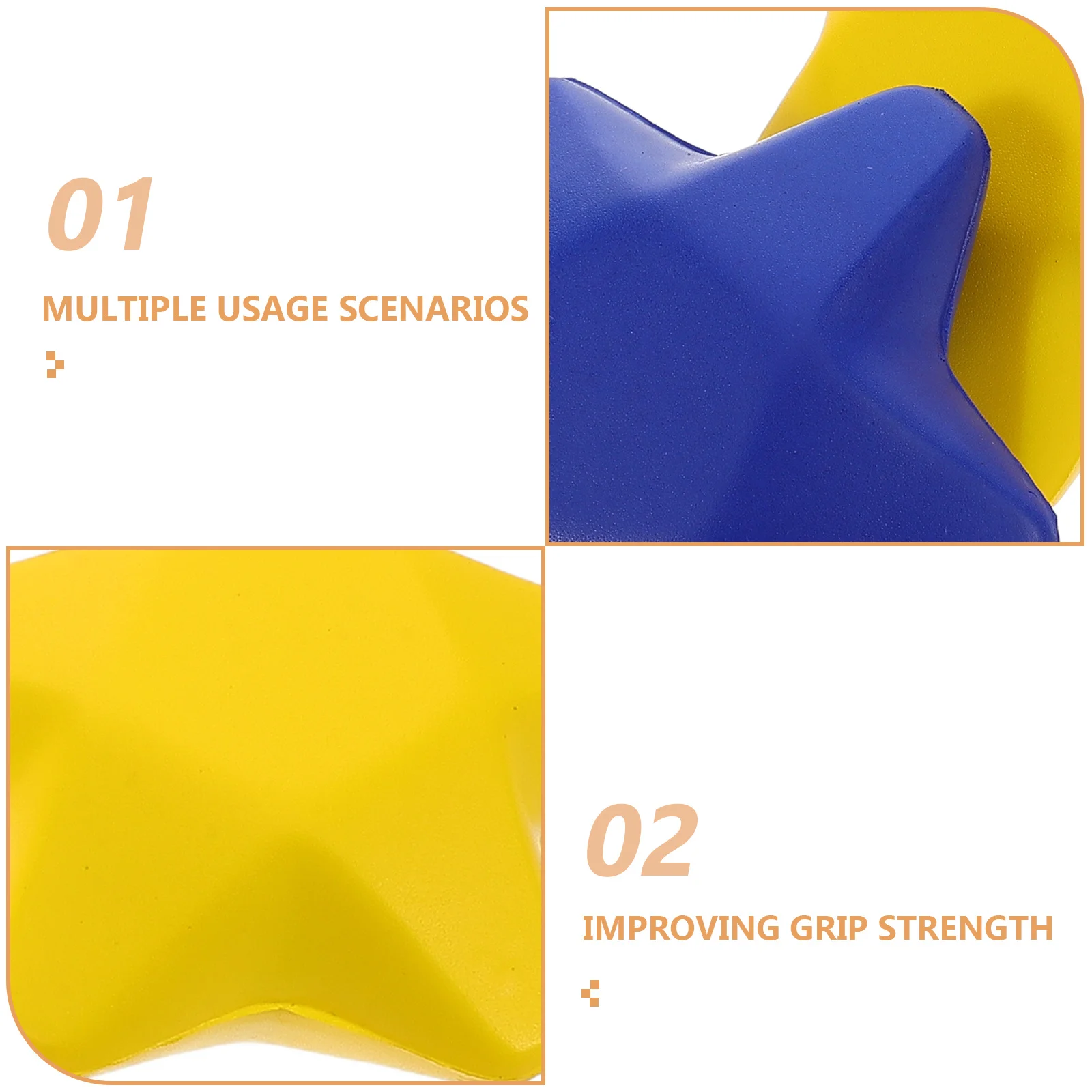 6 قطعة كرات الضغط على شكل نجمة صفراء ملونة قابلة للعصر تململ حسية للأطفال والكبار في الفصول الدراسية مكتب استخدام ألعاب تغيير الألوان