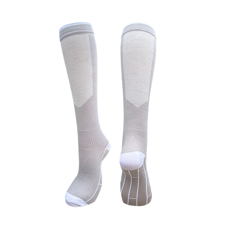 1/4 Paar Kompressionssocken für Herren und Damen, 20–30 mmHg – Durchblutungssocken, geeignet für Pflege und Reisen – weiche, atmungsaktive Sportsocken