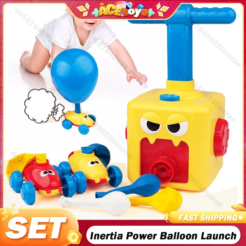 

Inertia Power Balloon Launch Powered Car Toys Aerodynamics Inertial Balloon Power Tower Toy Puzzle Fun Education Children Gift