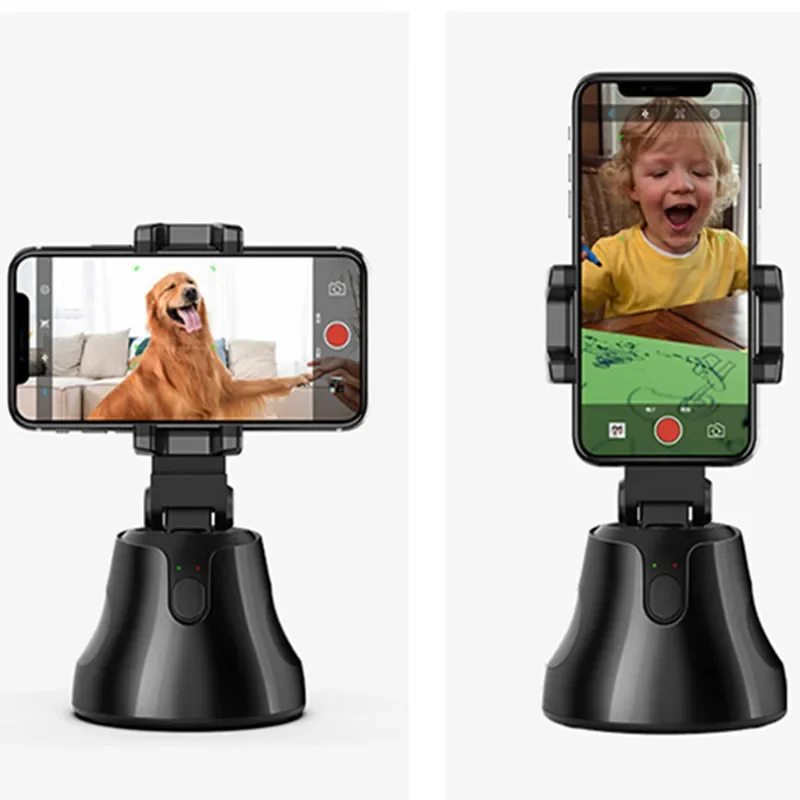 360 องศาหมุนสมาร์ท PAN TILT ผู้ถือโทรศัพท์วัตถุการติดตามอัจฉริยะย้ายวัตถุกล้อง Face Recognition Selfie Stand