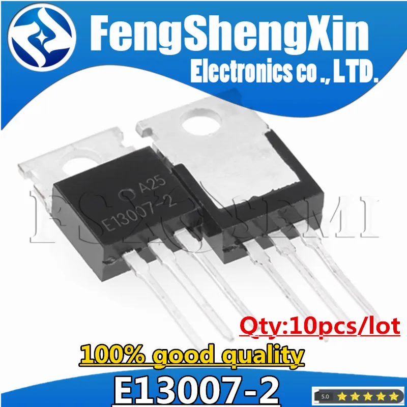 10pcs/lot FJP13007 TO220 MJE13007 J13007 J13007-2 E13007-2 Power Transistor TO-220 Chips