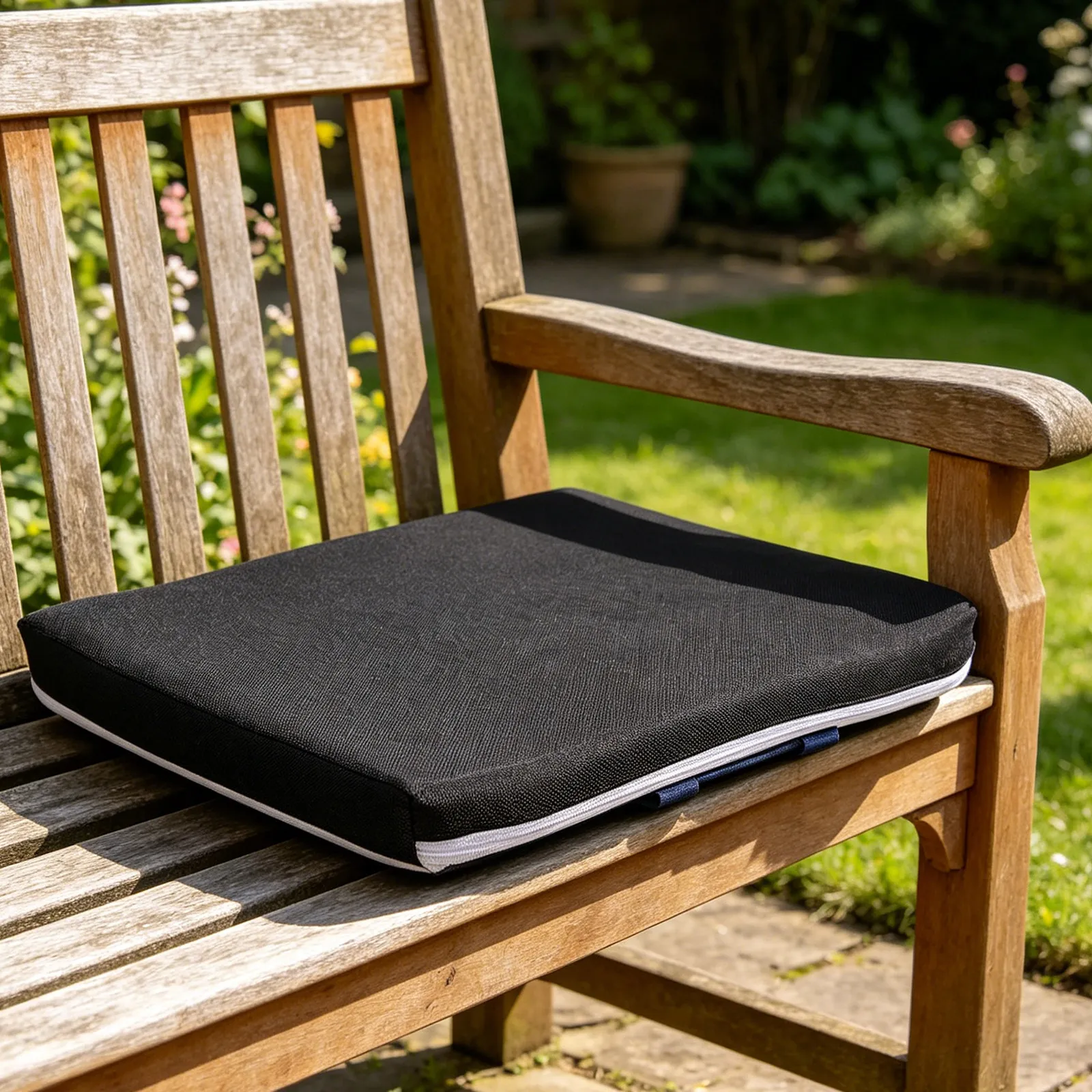 Dining Garden Chair Seat Pad Removable Cover Soft Sponge Thickened Cushion Ideal Kitchen Living Room Patio Washable view 3