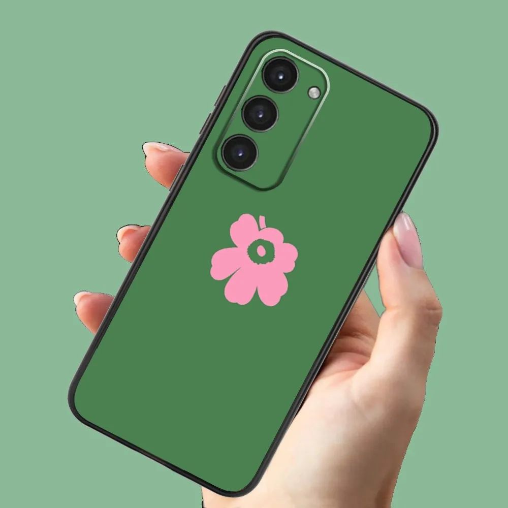 Flower U-Unikko Phone Case For Samsung Galaxy A13,A21s,A22,A31,A32,A52,A53,A71,A80,A91 Soft Black Shell