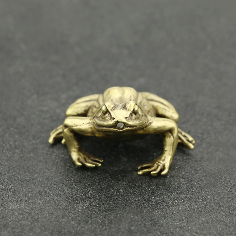 

Frogs Sculpture Copper Crafts Tabletop Decoration Creative Gift for Friends Auspicious Desktop Ornament Frogs Adornment