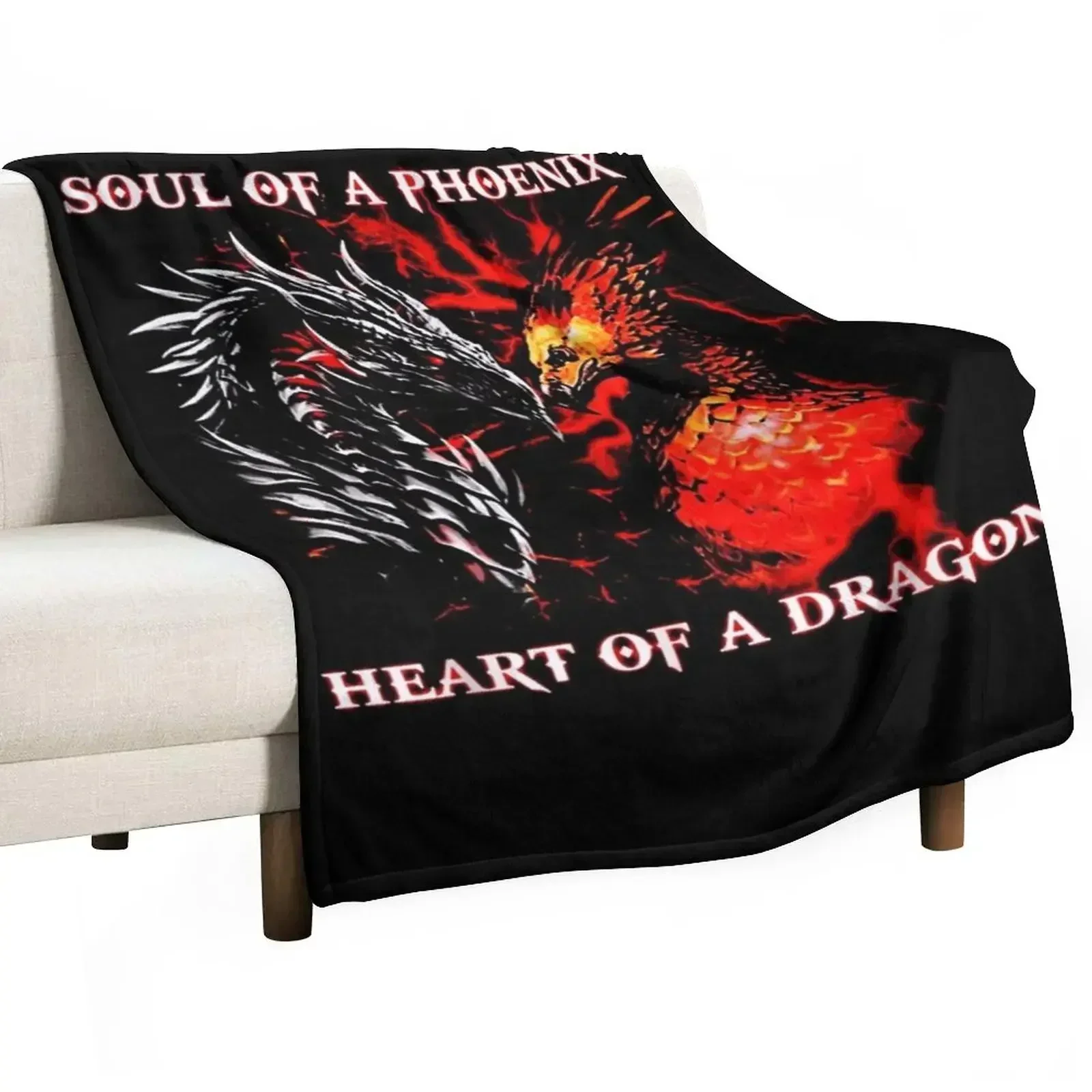 

Soul of a phoenix heart of a dragon Throw Blanket Thins halloween bed plaid Blankets