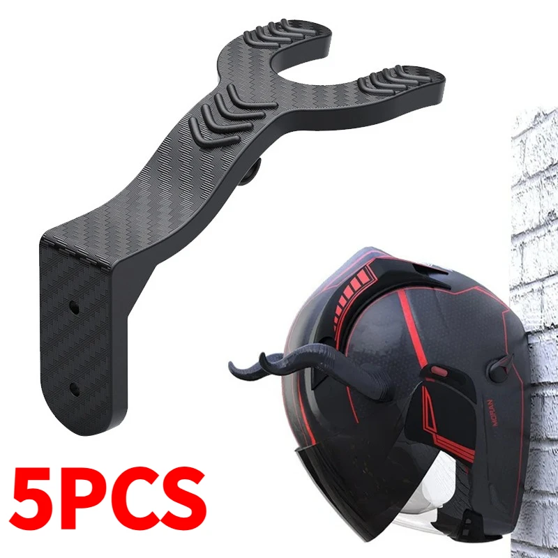 Motorcycle Helmet Hook Racks Kitchen Cabinet Shelf Wall Mount Hook Multipurpose Display Hanger Stand Wall-Mounted Storage Holder