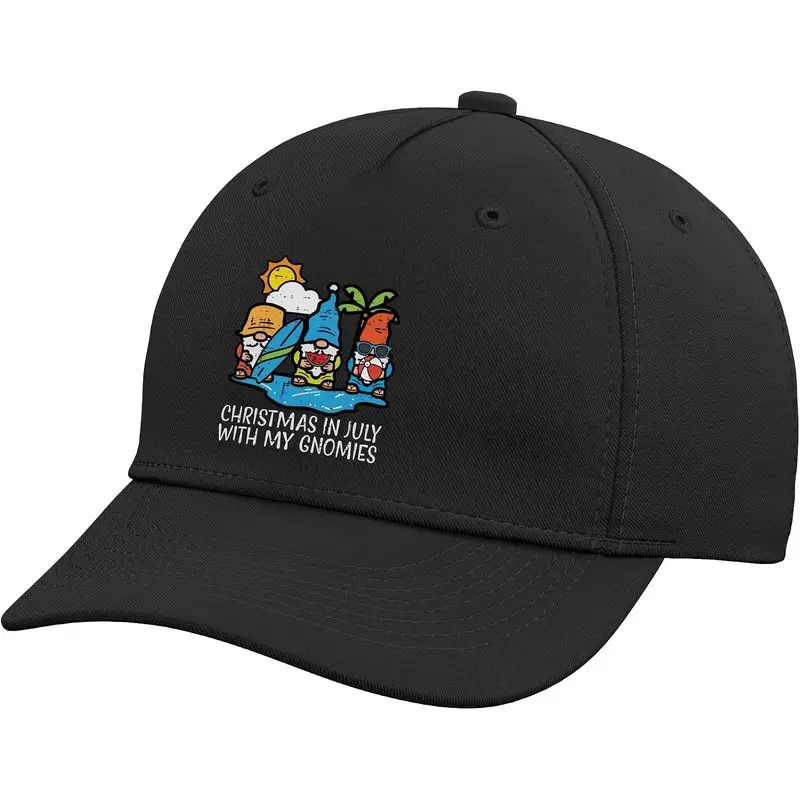 Christmas July with Gnomies Xmas Beach Gnome Men Women Kids Adjustable Baseball Hat