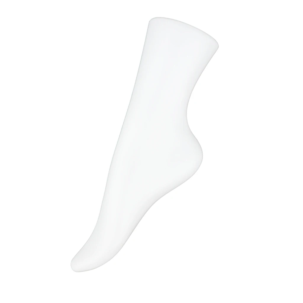 8'' Inverted Female Feet Mannequin - Foot Model - Sock Display Stand White