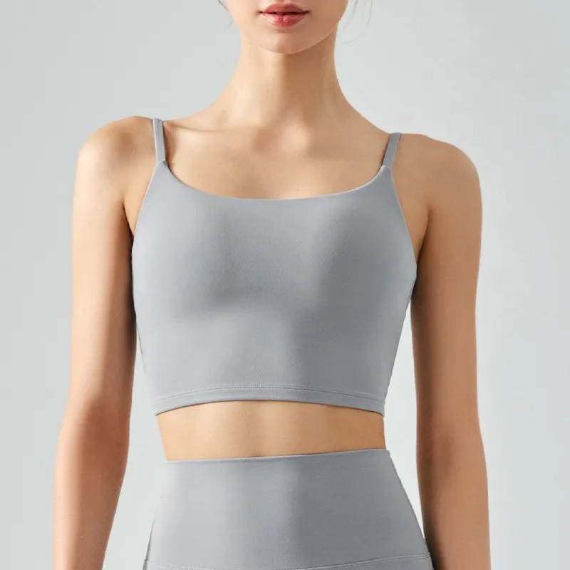 Sport-BH-Top für Damen, Push-Up, fest gepolstert, Push-Up-Tops, Fitness-Weste, Lauf-, Gym-BH, Yoga, atmungsaktive Sportunterwäsche – Detail 4