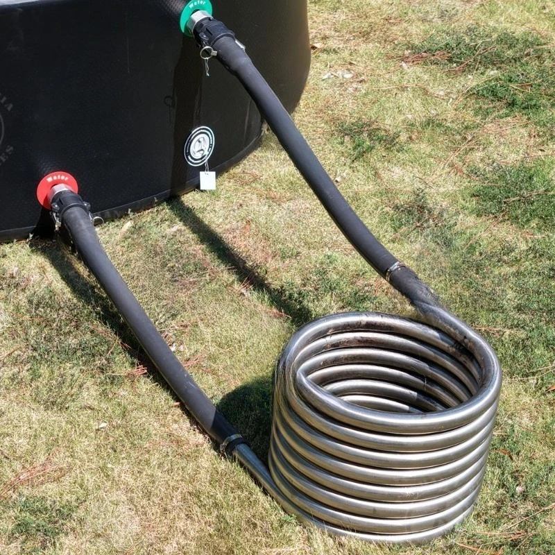 For Durable Stainless Steel Heating Coil High Thermal Efficiency Outdoor Backyard Wood Fired Heat Exchange Fittings