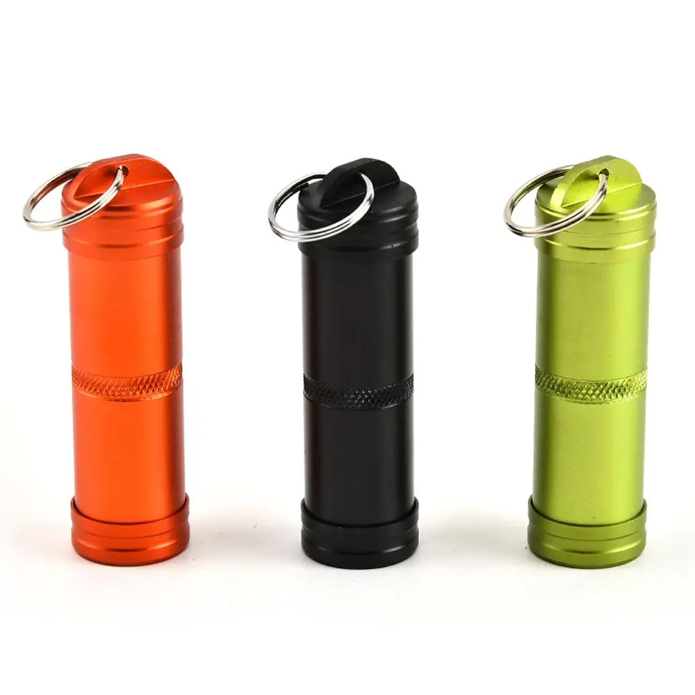 EDC Aluminum Earplugs Box Vitamin Healthy Care Outdoor Capsule Pill Case Keychain Emergency Pill Bottle Pill Storage Box - view 3