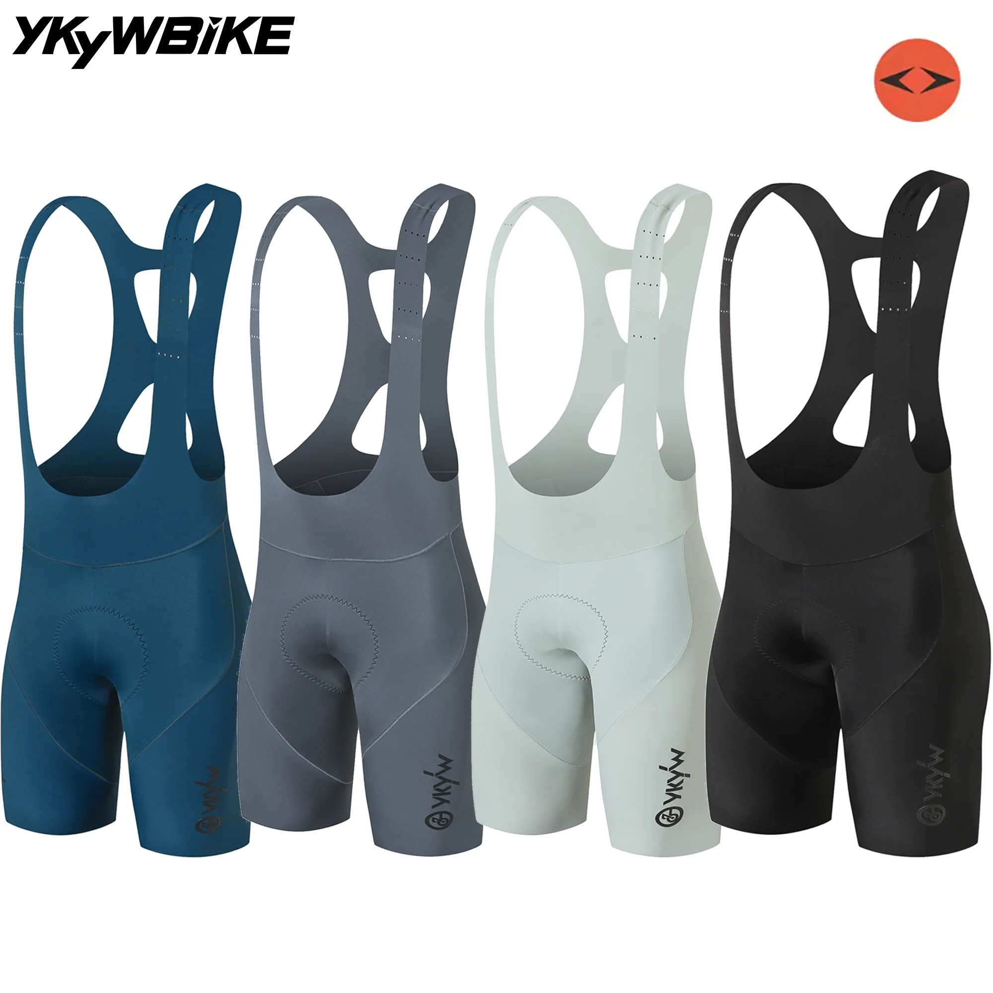 

YKYW Men's 7 Hours Riding Seamless Cycling Bib Short Italy Elastic Interface Summer Breathable Bicycle Bib Pants