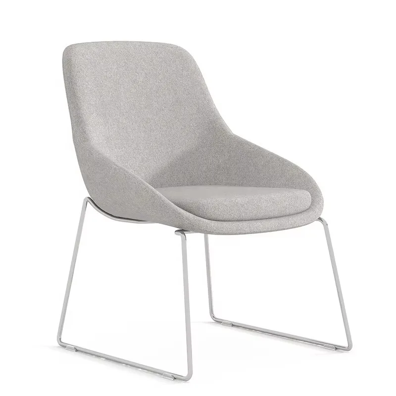 High Density Mold Foam Modern Upholstery OTE Metal Base Hotel Home Dining Designer Leisure Side Chairs