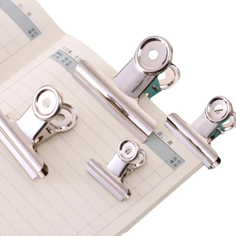 Imagem -04 - Binder Clip para Escritório White Metal Bill Clamp Material Escolar Papelaria Tamanhos 29 mm 38 mm 50 mm 61 mm Pcs por Conjunto Aço Inoxidável