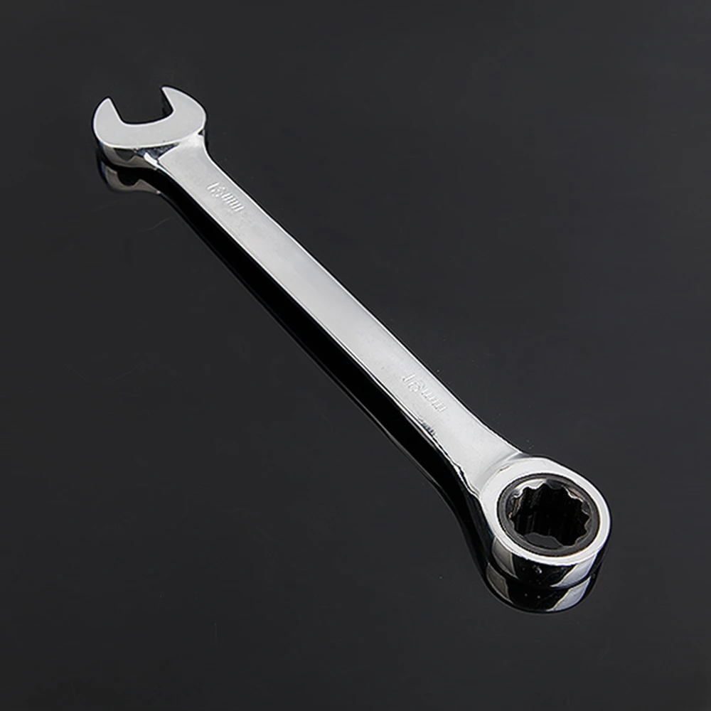 6mm~32mm Dual-purpose Torx Open Ratchet Wrench Chrome Vanadium Steel Multifunctional Quick Mirror Wrench Double-headed Tool