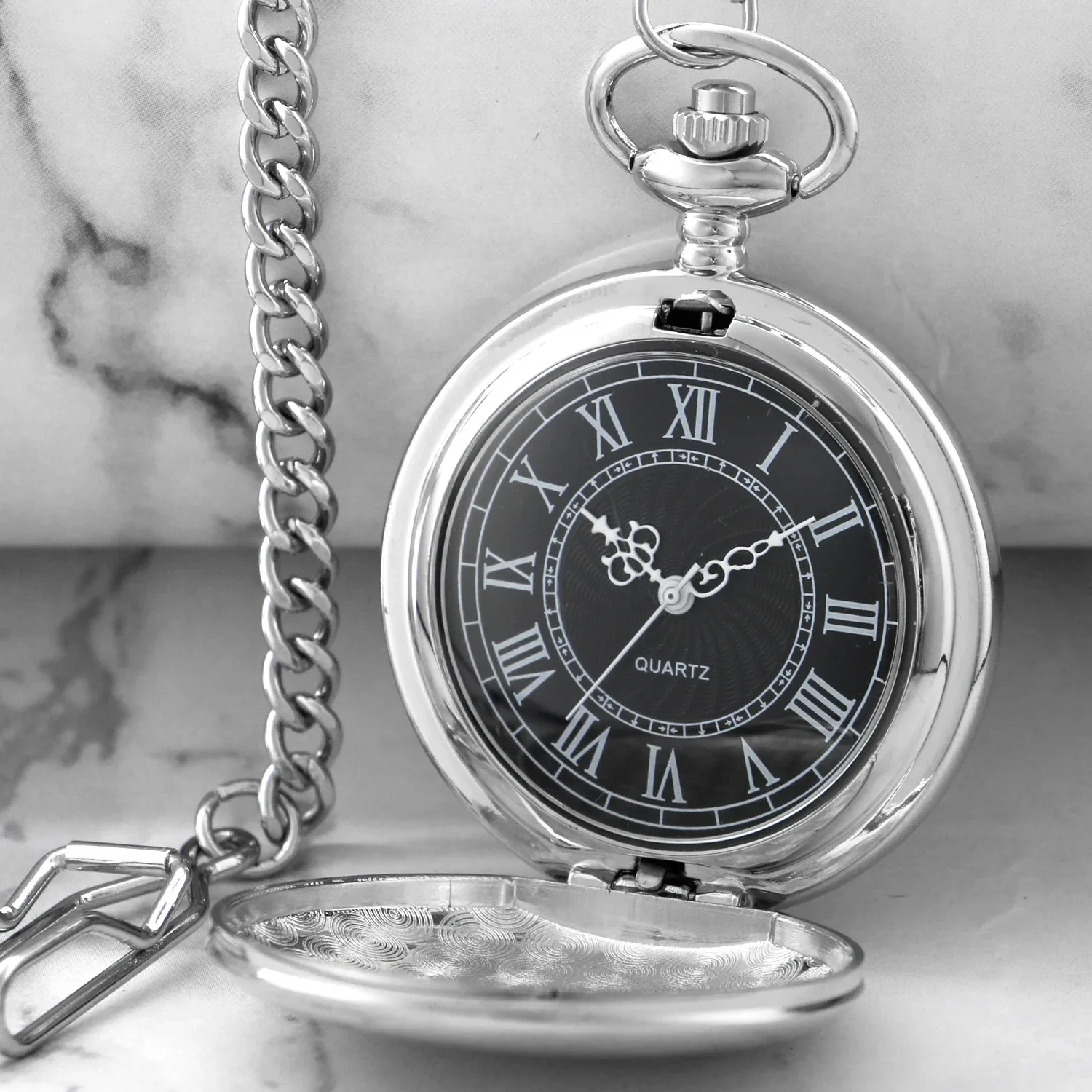 خمر الرجال النساء Steampunk السلس الفضة سطح المواد سلسلة بدلاية كلاسيكية ساعة جيب كوارتز قلادة هدايا للنساء