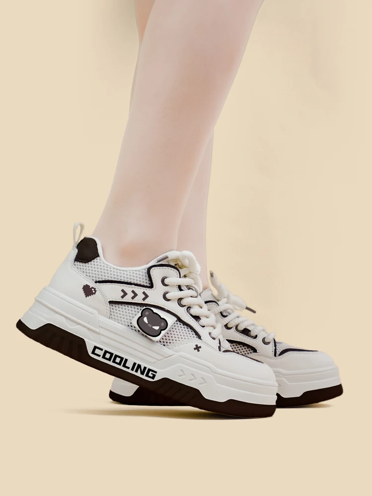 Spring/summer New Thick Sole Breathable Mesh Panel Shoes For Girls Lolita Versatile Trendy Cool Student Casual Sports Shoes