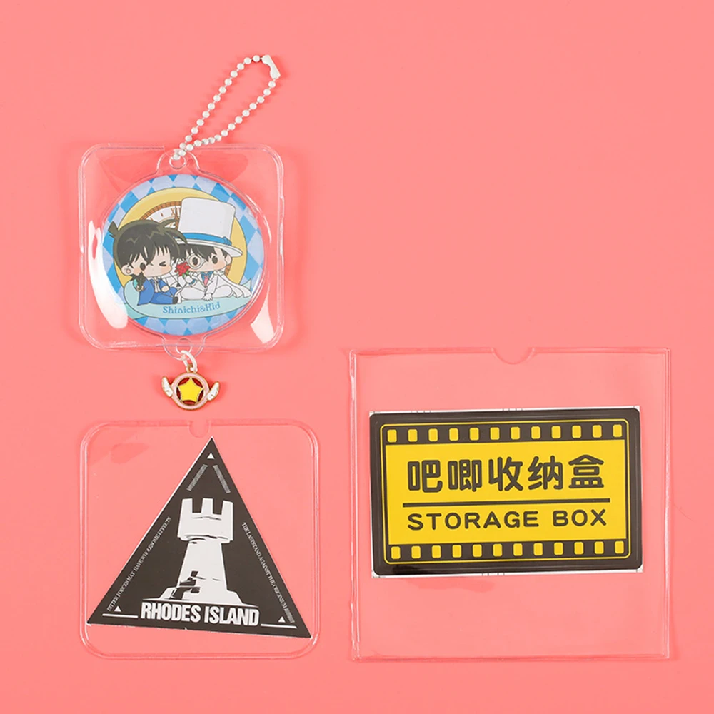 5pcs Transparent Badge Protector Sleeve Round Card Storage Case for Anime Badges Display Japanese Ita Badges Protective Cover image 3