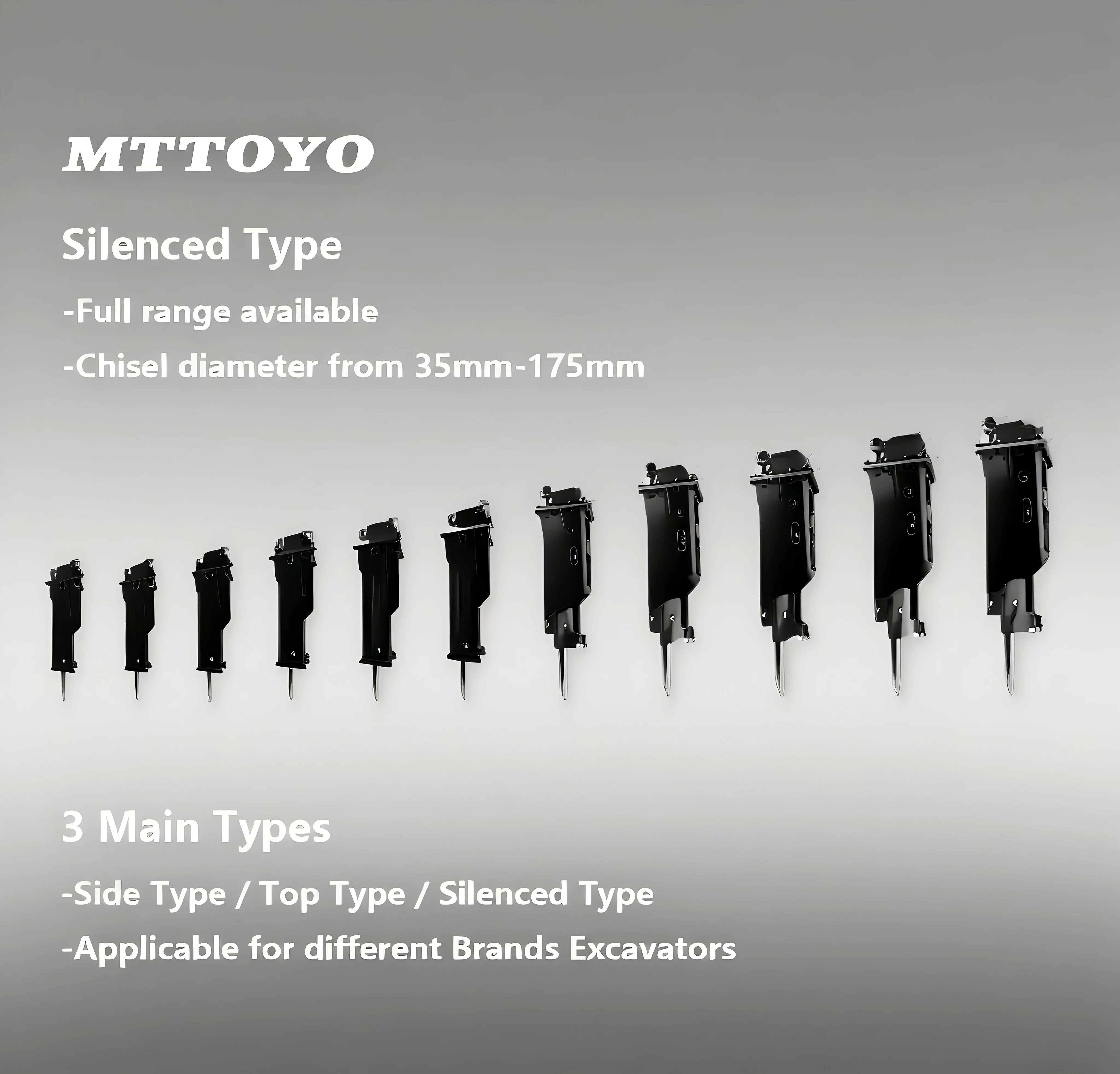 Escavatior Rock Hydraulic Cursher Kit F22 F27 F35 Serie Asta per trapano a percussione idraulica per frantumazione di calcestruzzo rinforzato