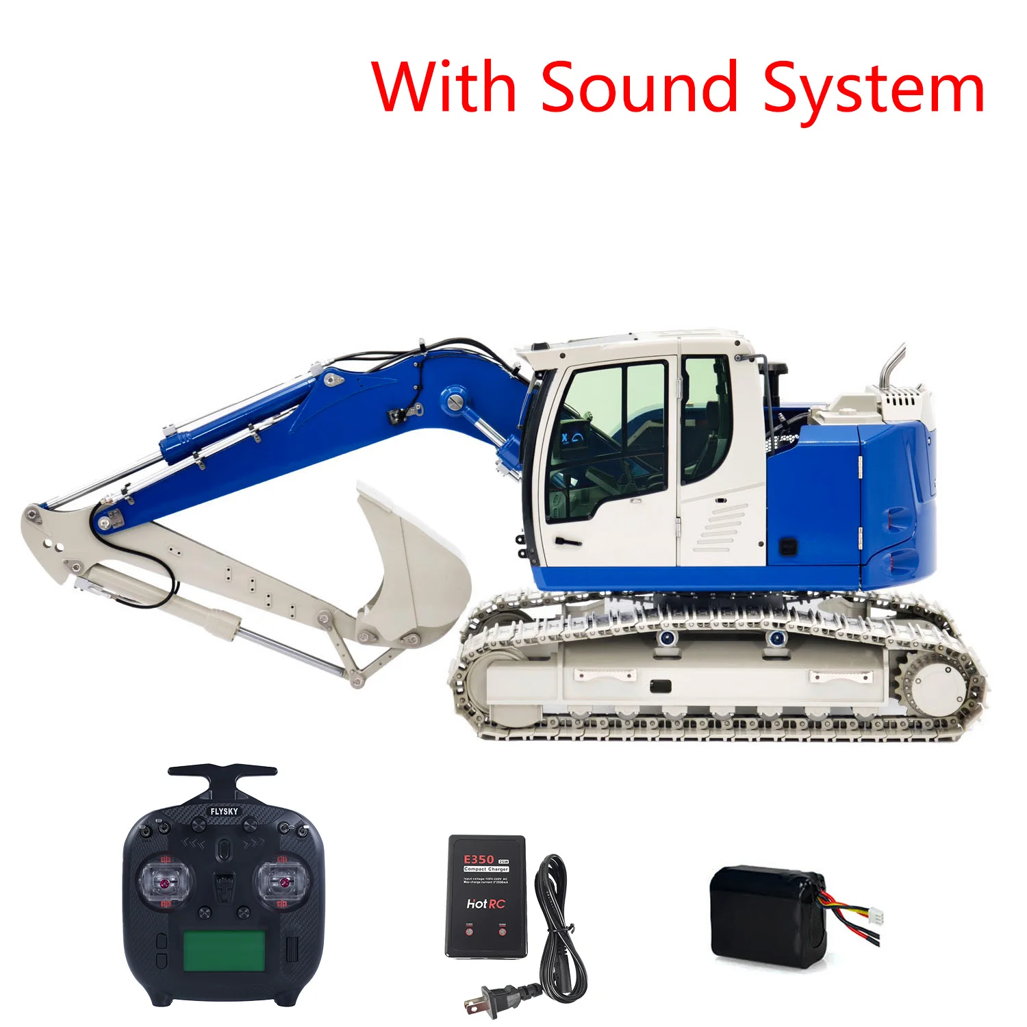 

1/14 Metal 2Arms RC Hydraulic Tracked Excavator JDM-208 R920 Radio Control Digger Engineering Vehicle Battery Construction Model