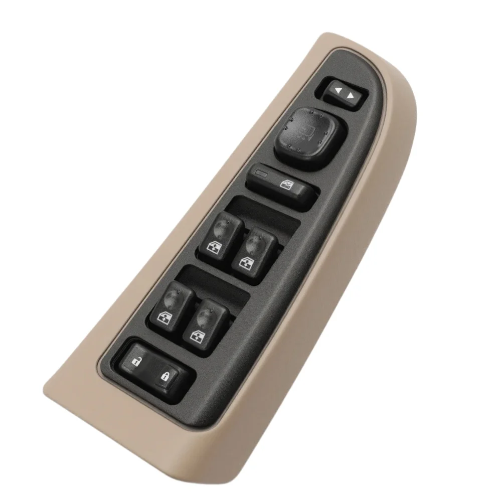 OEM Matching Power Window Switch Assembly with Tan Bezel for Chevrolet Avalanche 1500 2003-2006 For Silverado 1500HD 2005-2006