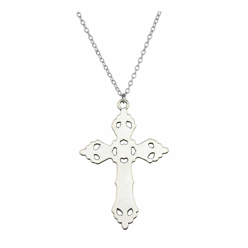 Vintage Crosses Baroque Embossed Pendant Necklace for Men Women  Gothic Grunge Chain Y2k Goth Jewelry Accessories Free Shipping