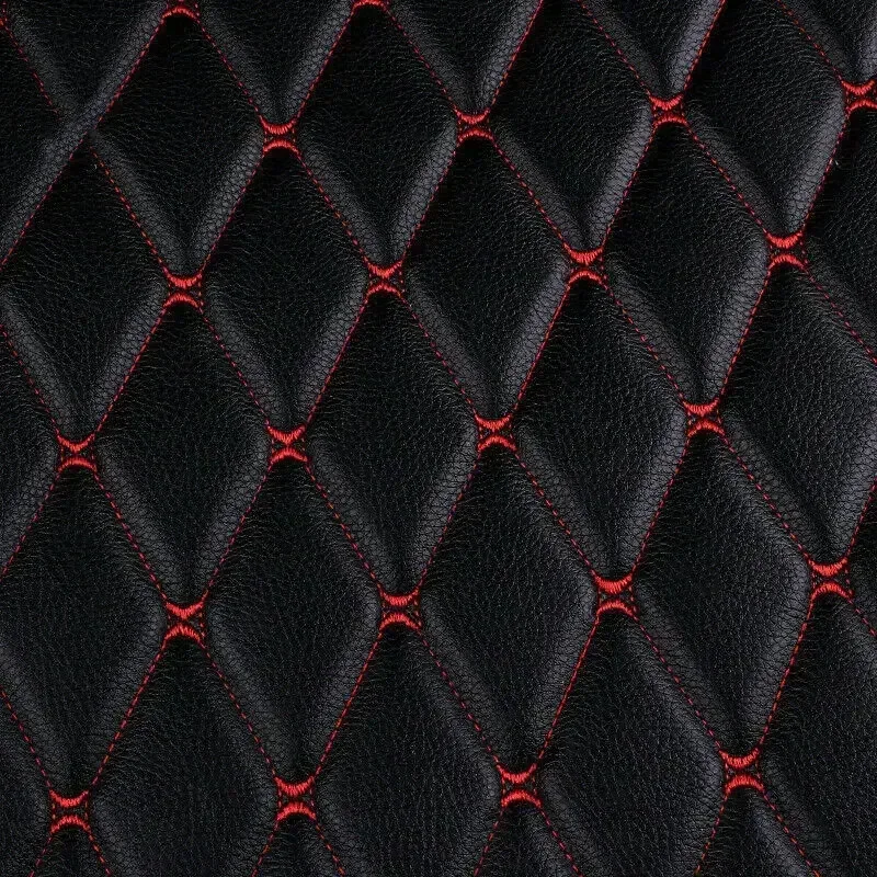 

1m Imitation Leather Fabric Sponge Quilted Embroidered Car Interior Material Car Foot Pad Wall Sliding Door Decor PVC Fabrics