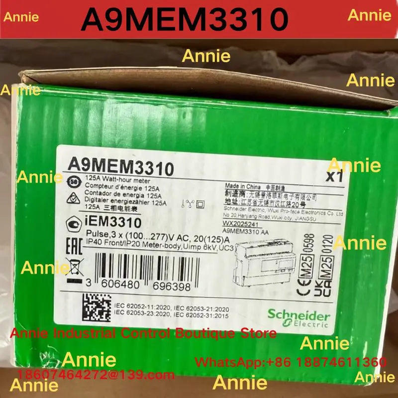brand-new A9MEM3310 (iEM3310) three-phase 125A direct-connection rail-mounted electric energy meter