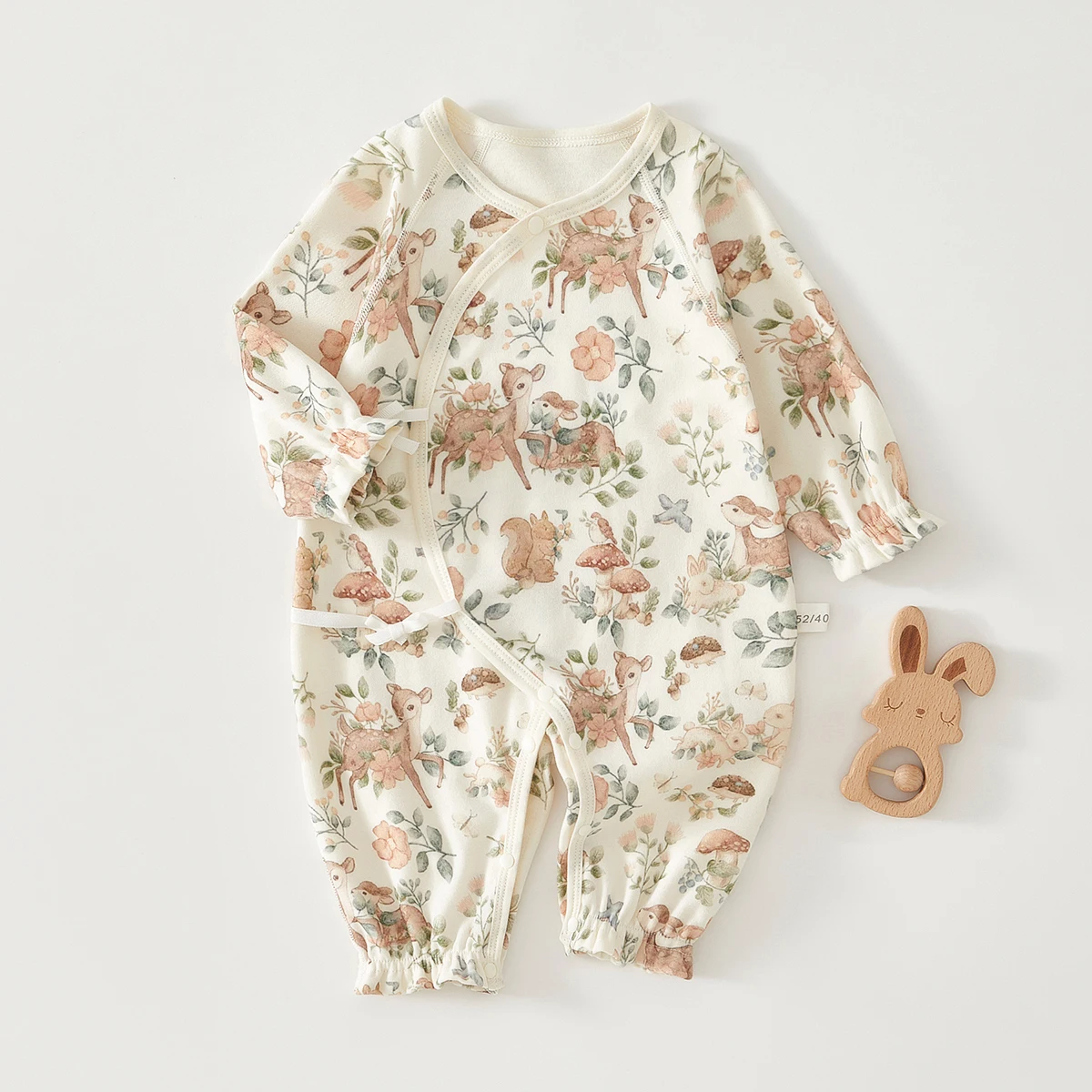 

Детский комбинезон из чистого хлопка, весенне-осенний стиль, с цветочным принтом, наряд принцессы для девочек, подходит для всех сезонов, одежда для новорожденных, одежда для младенцев