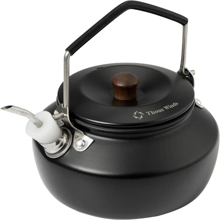 

0.6 Liter Stainless Steel Camping Kettle with Extension Spout for Outdoor Cooking and Boiling Water Compact Design Ideal for Hi