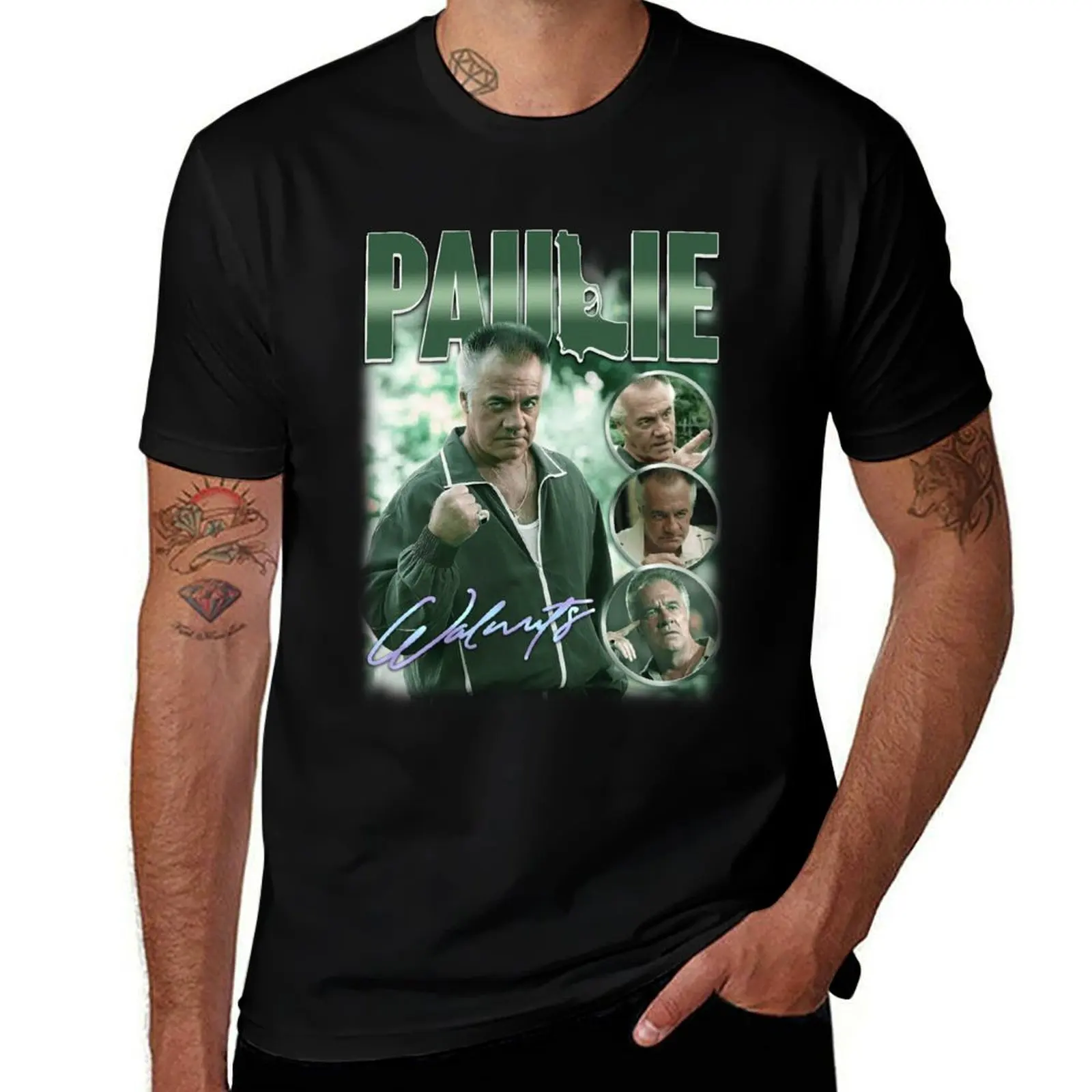 Paulie Walnuts Green T-Shirt Durable Work Wear T-Shirt