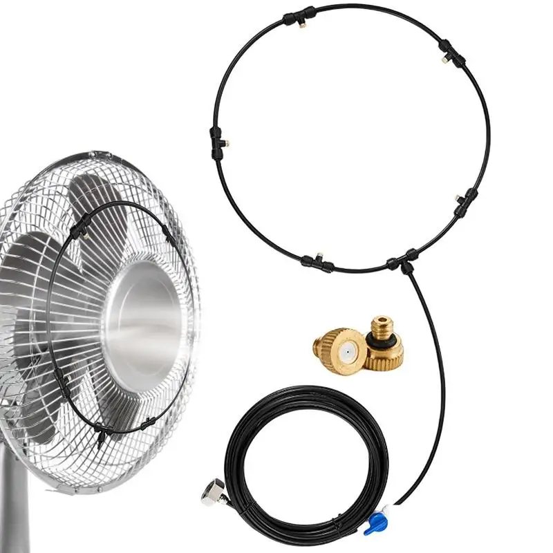 Water Mister Fan Fan With Water Spray Misting Fan Fan Misting System Mist Kits With Brass Misting Nozzle Outdoor Fan Misting