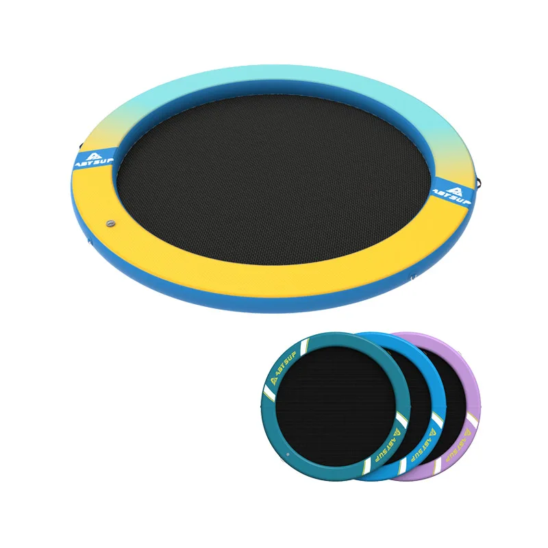 Customized‑Color Round Drop Stitch Floating Dock Lounge Durable Unisex Inflatable Water Rest Entertainment Platform