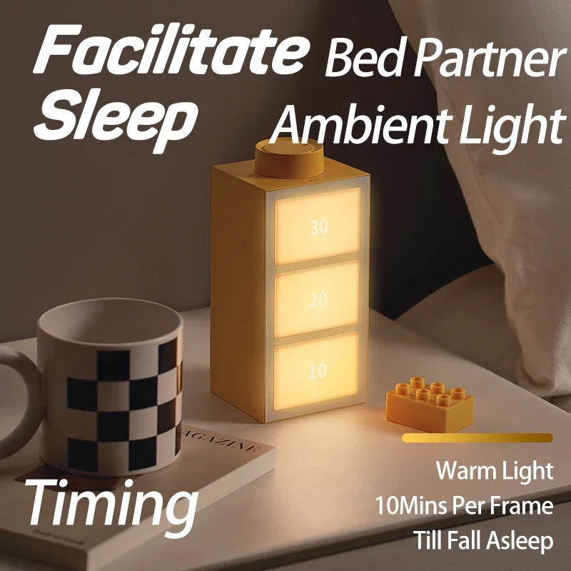 PowerUP 3Mode RGBCW Night Light&Rhythm Battery Indicator Design Symphony Pick Up Sound Control Music Ambient Light for Desk/Kids