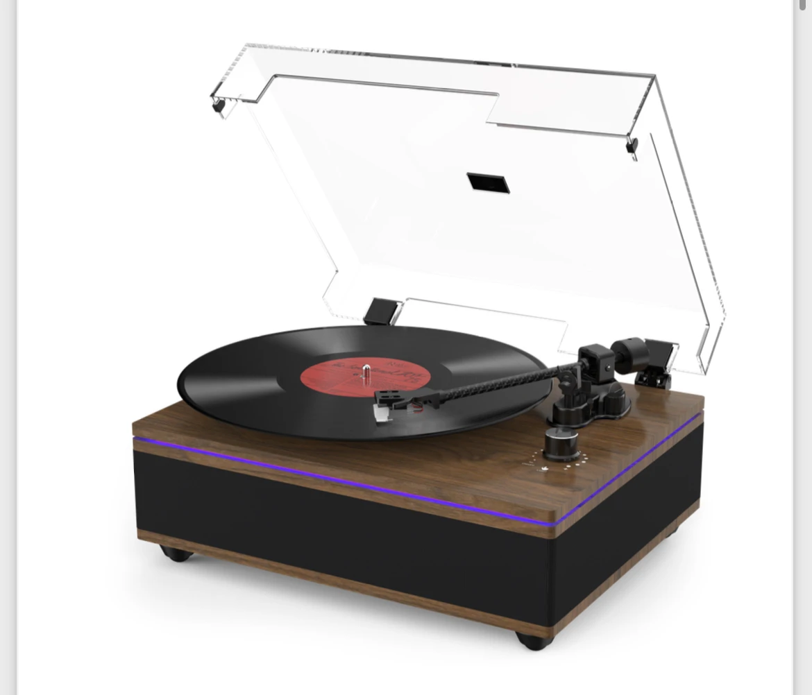 

New Design MM Cartridge Built in Speakers LED Light A-T Cartridge Record Player Vinyl Player Turntable Gramophone
