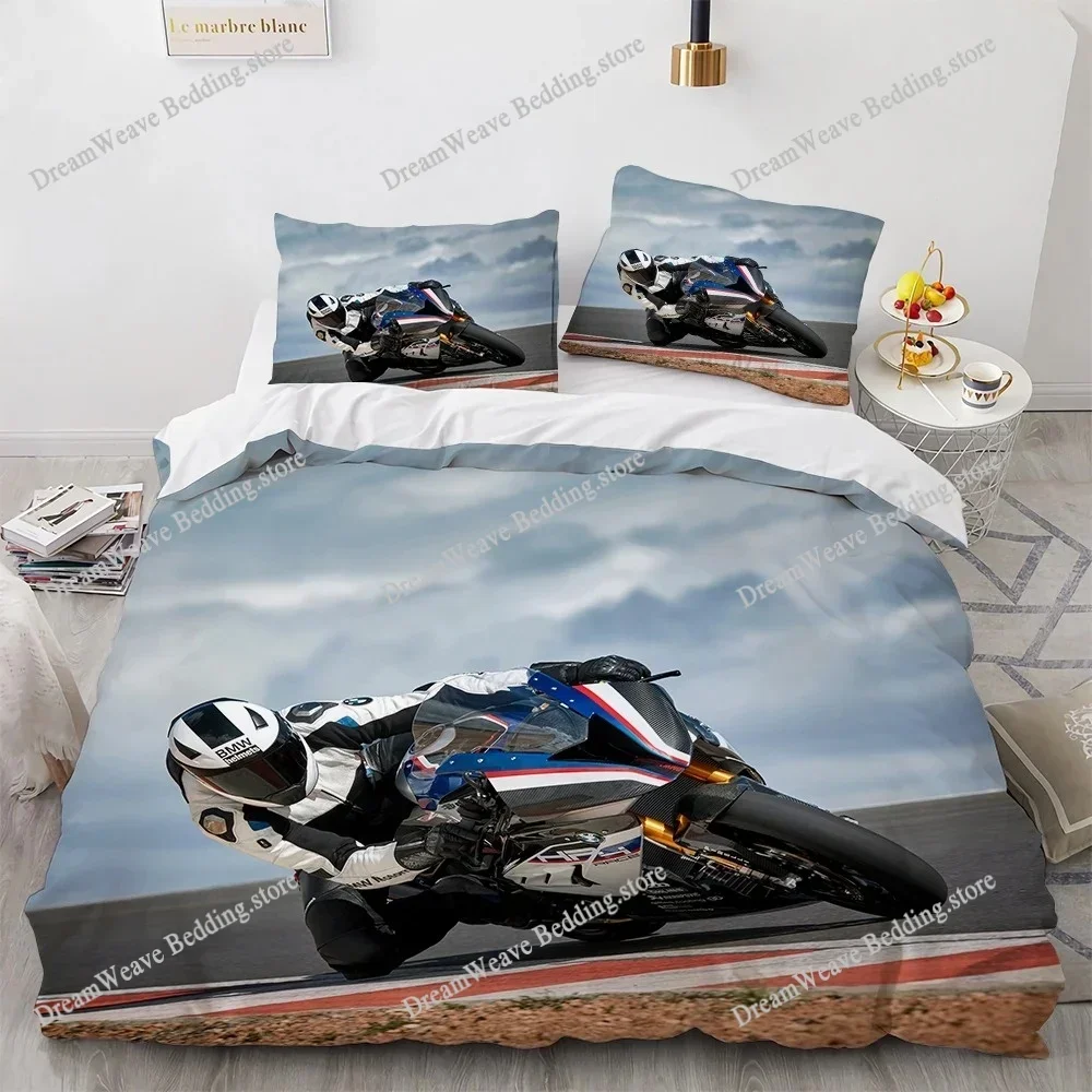 

Dirt Bike Duvet Cover Set,Sports Biker Motocross Racing Moves Theme Bedding Sets,Youth Cool Teen Boys Comforter Cover Set741