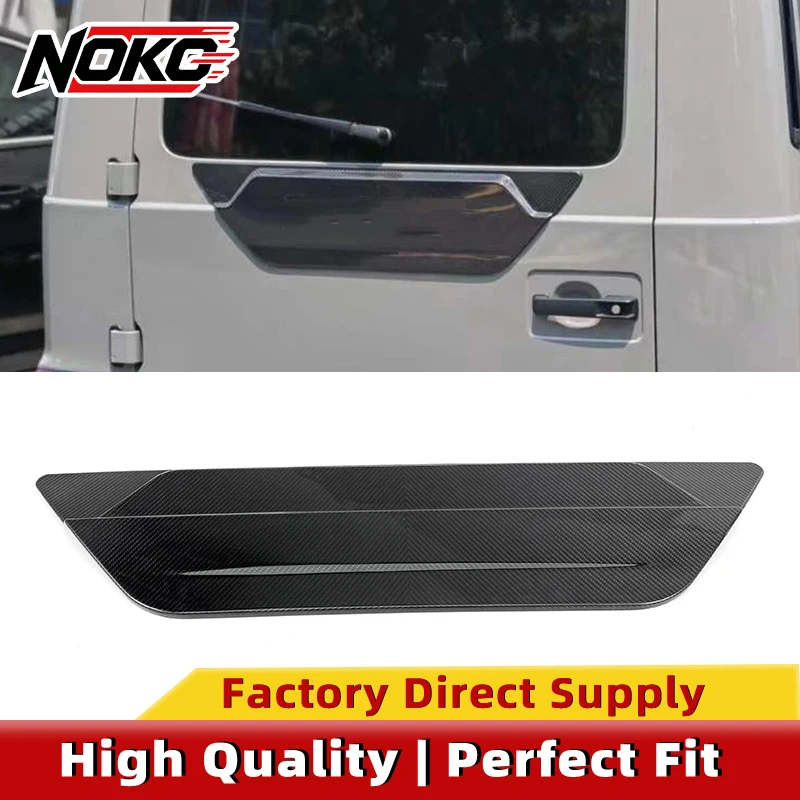 B Style Dry Carbon Fiber Rear Spare Tire Cover FOR Mercedes-Benz G-Class W465 Tailgate Trim Panel 1:1 OEM Exact Fit With Logo