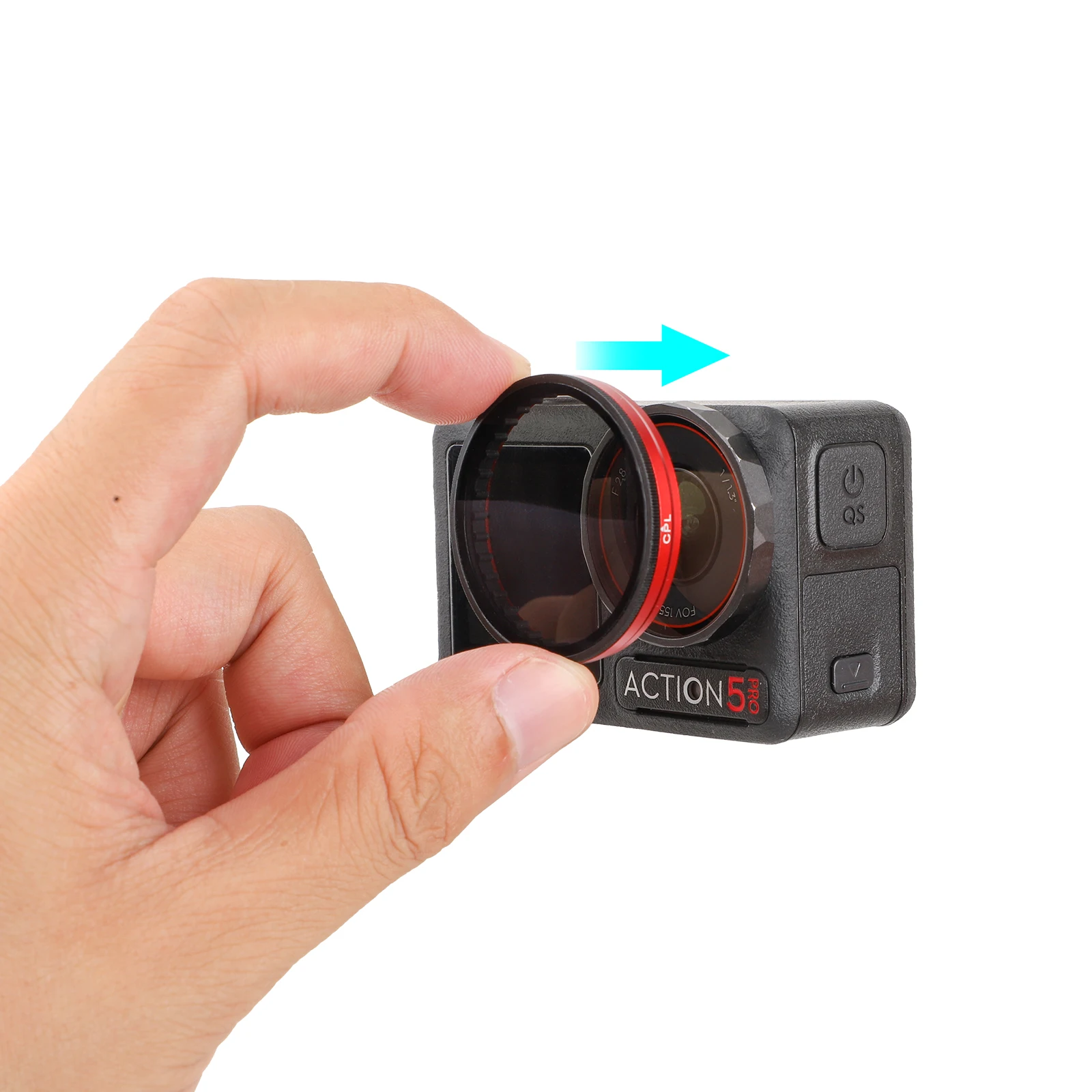 مجموعات مرشح الأشعة فوق البنفسجية/CPL/ND لـ DJI Action 5 Pro/4/3 قابل للتعديل CPL ND64 يعتم مرآة ND8/PL إطار من سبائك الألومنيوم