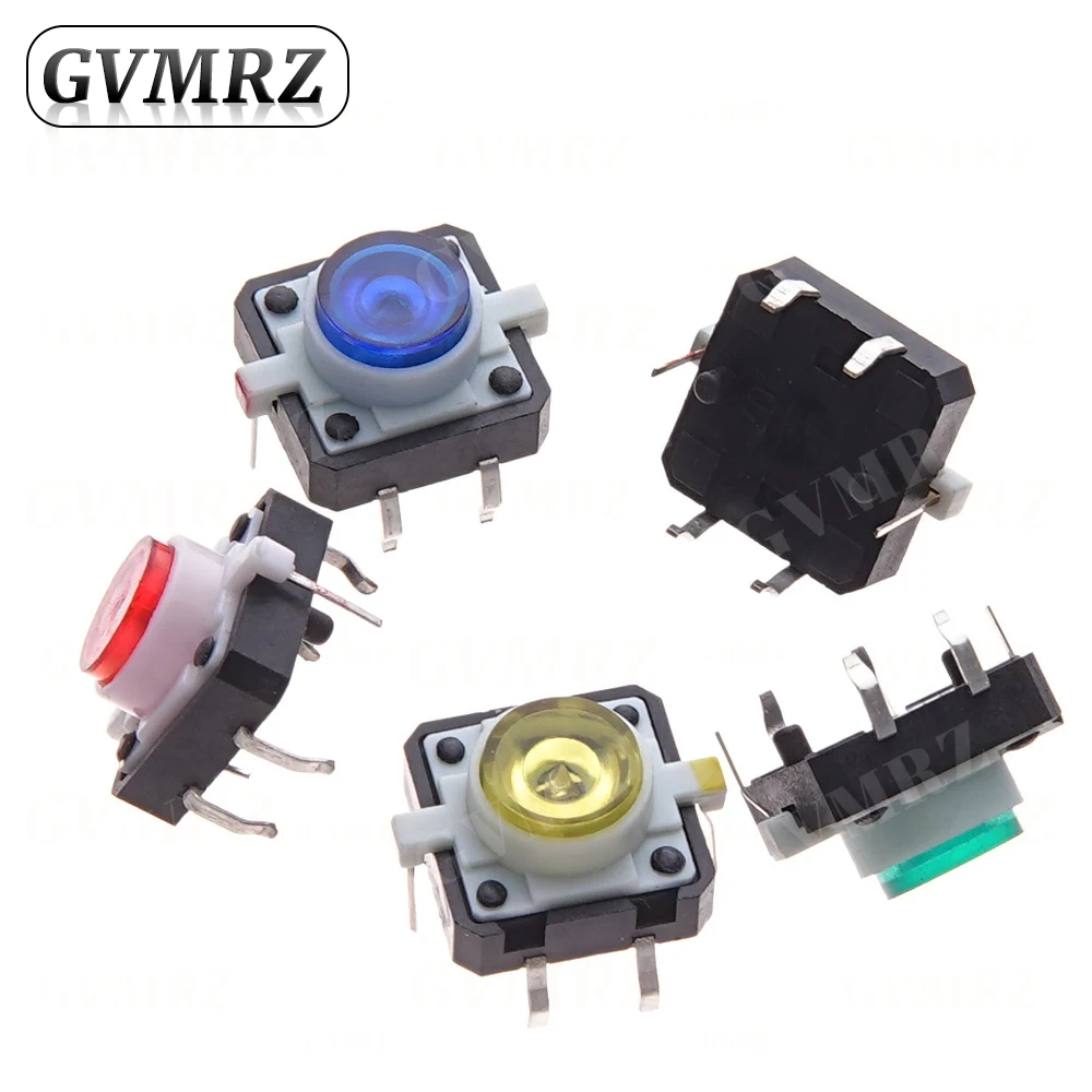 5 قطعة 12X12X7.3 اللمس مفتاح بـزر دفع لحظة اللباقة LED 5 اللون 12X12X7.3 مللي متر 12*12*7.3 مللي متر #5