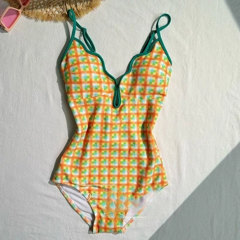 

Dopne Beach Swimsuit Slimming Cheered Cute Girl Small Chest Spor Swimwear without Brand Registered Trademark