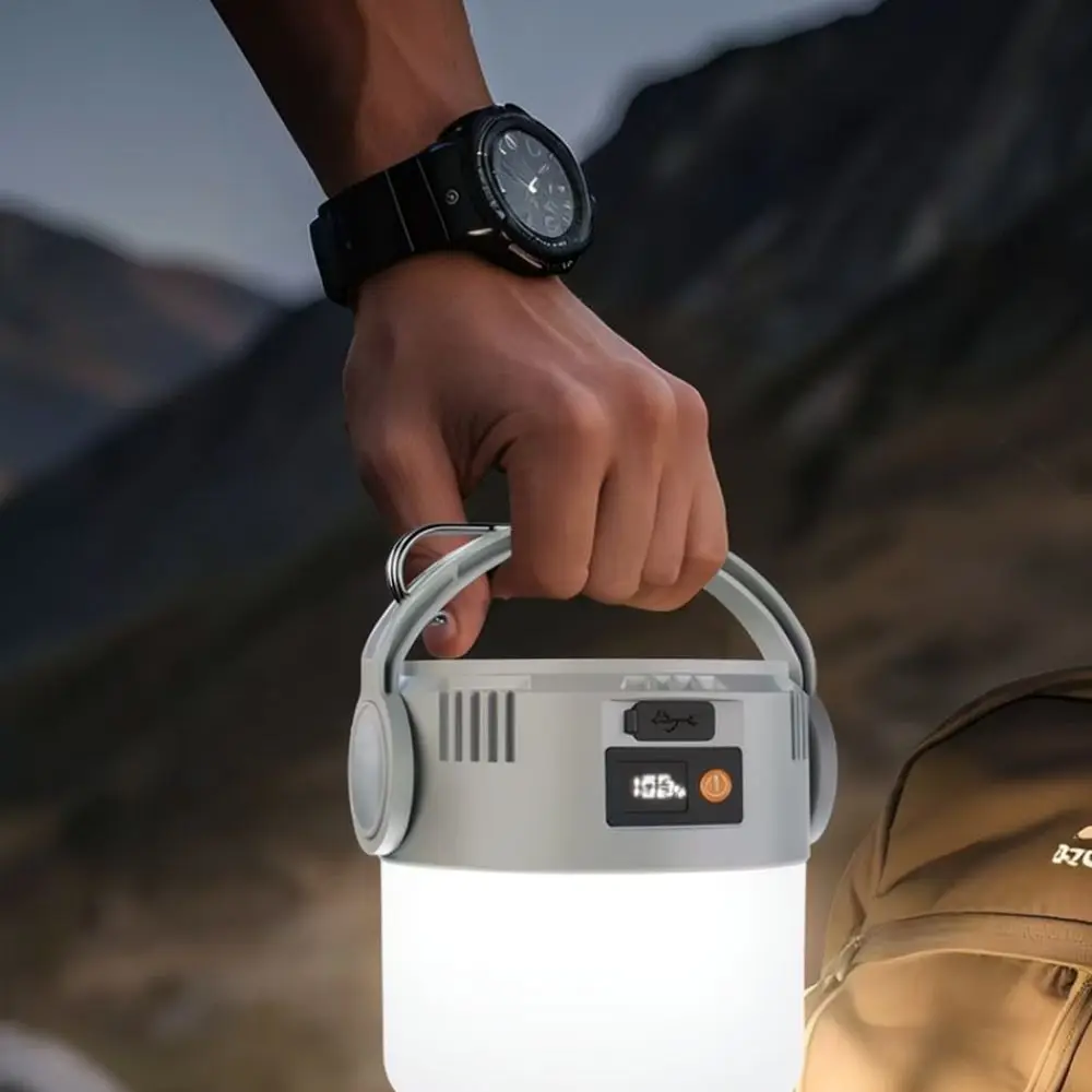 Outdoor Solar Camping Lantern Retro Style LED Tent Light Portable Hanging Lamp Rechargeable Atmosphere Lighting Gear