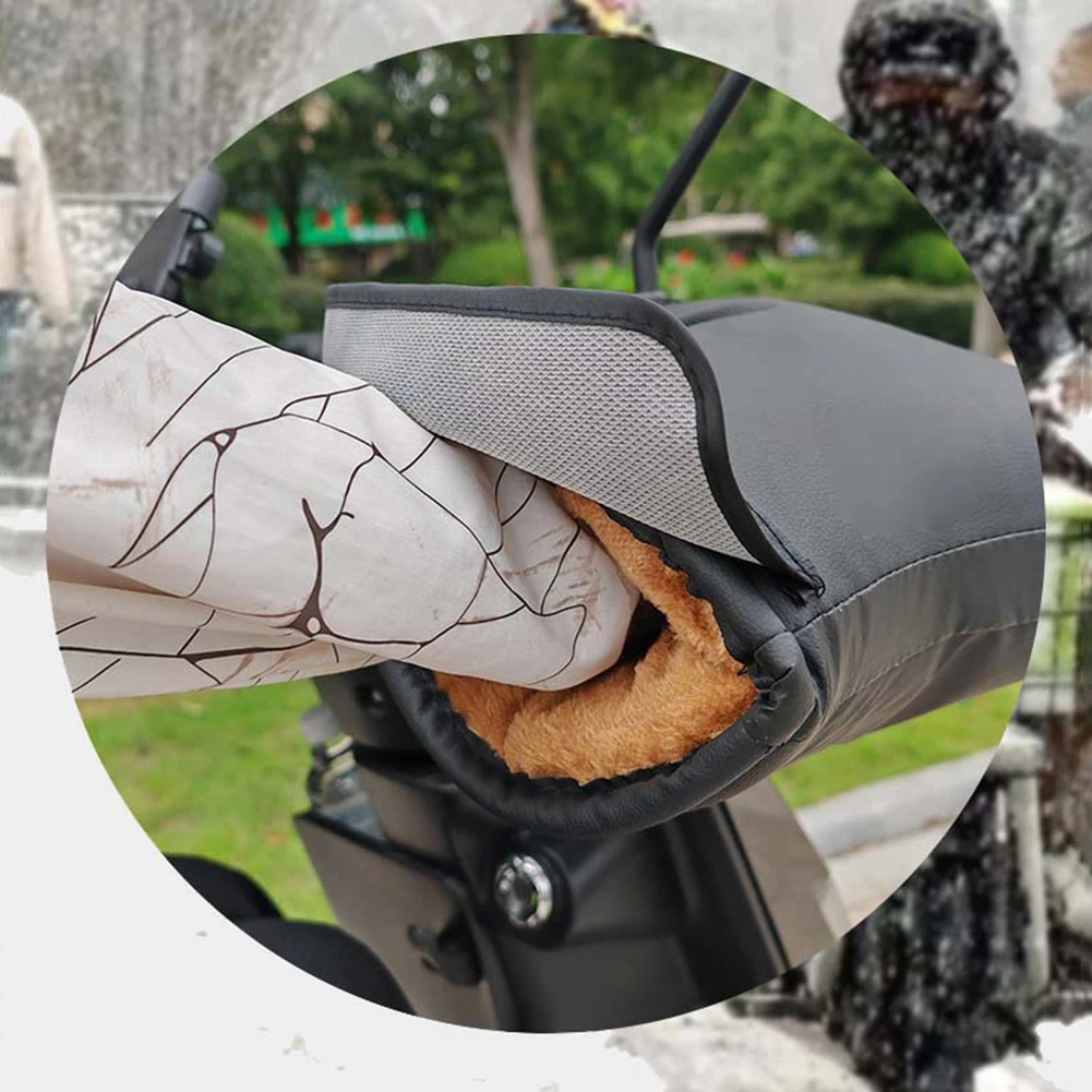 

Wireless Motorcycle Heated Handlebar Muffs for Cold Weather Riding with Plush Material Suitable for Motorcycles